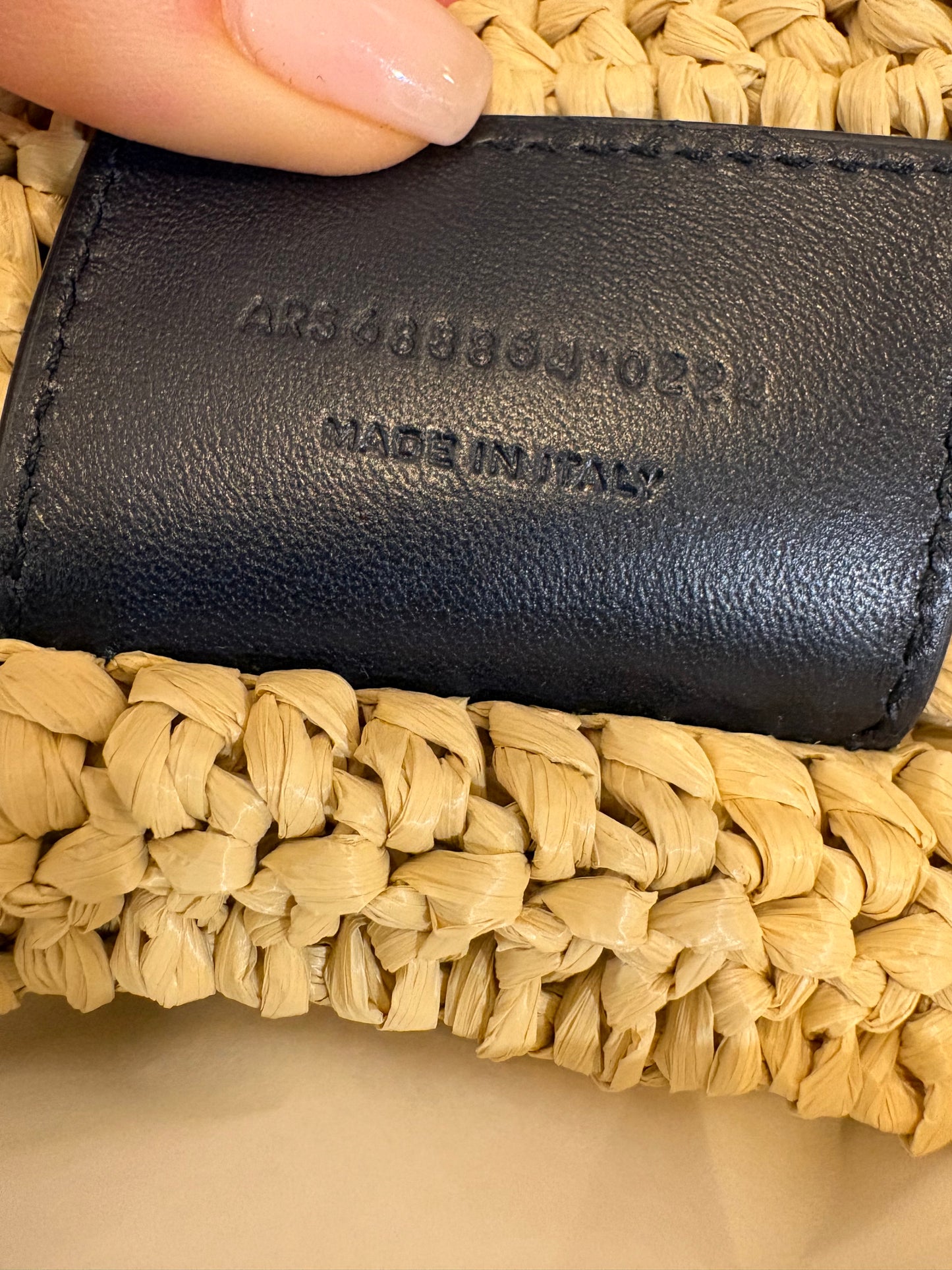 Saint Laurent Rive Gauche Raffia Tote