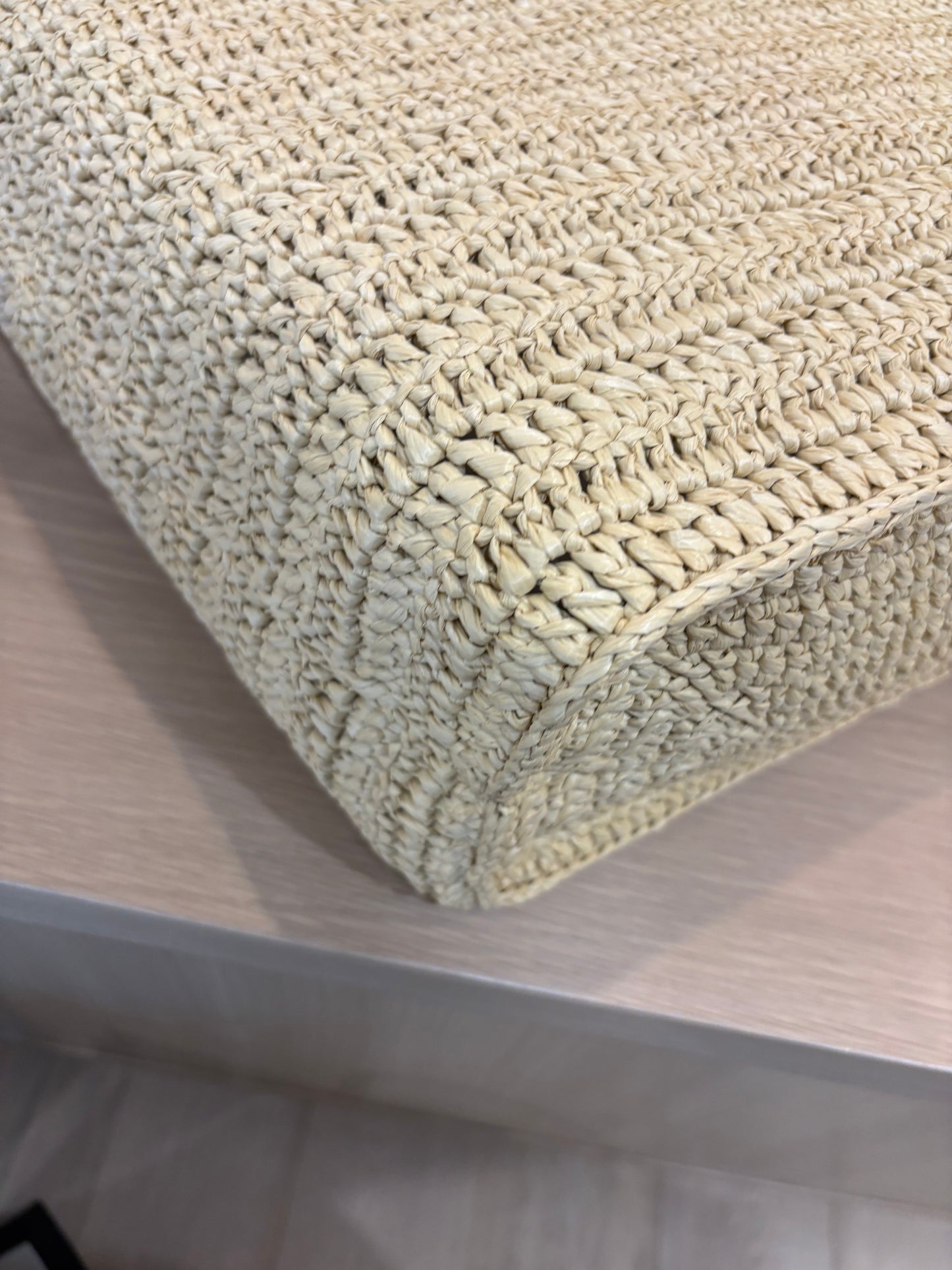 Saint Laurent Rive Gauche Raffia Tote