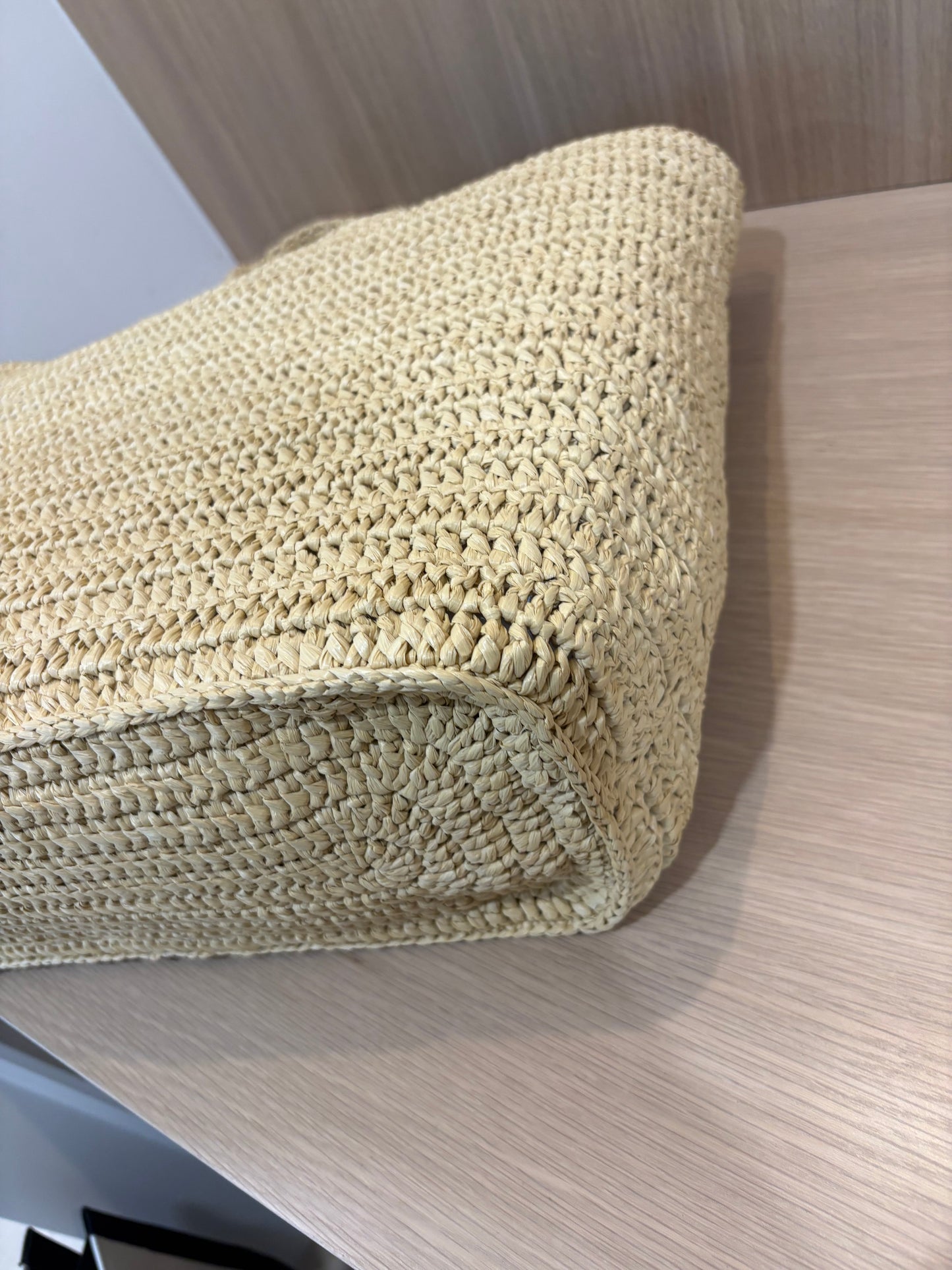 Saint Laurent Rive Gauche Raffia Tote