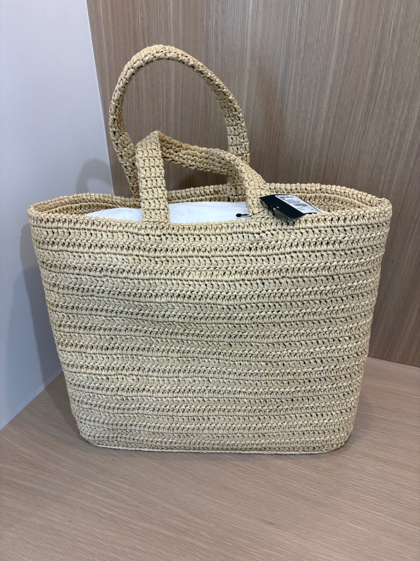 Saint Laurent Rive Gauche Raffia Tote