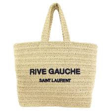 Saint Laurent Rive Gauche Raffia Tote