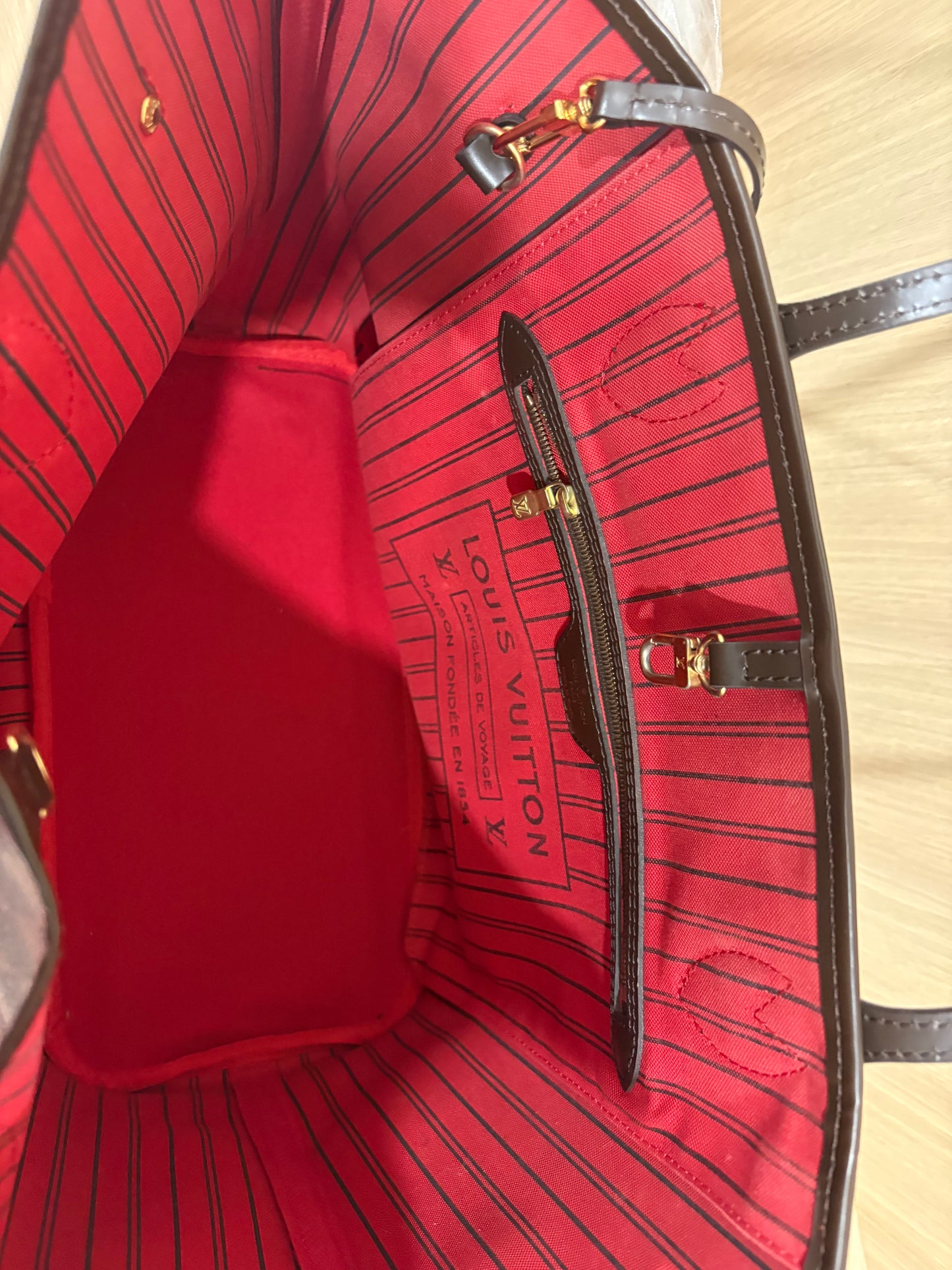 Louis Vuitton Neverfull MM with pouch